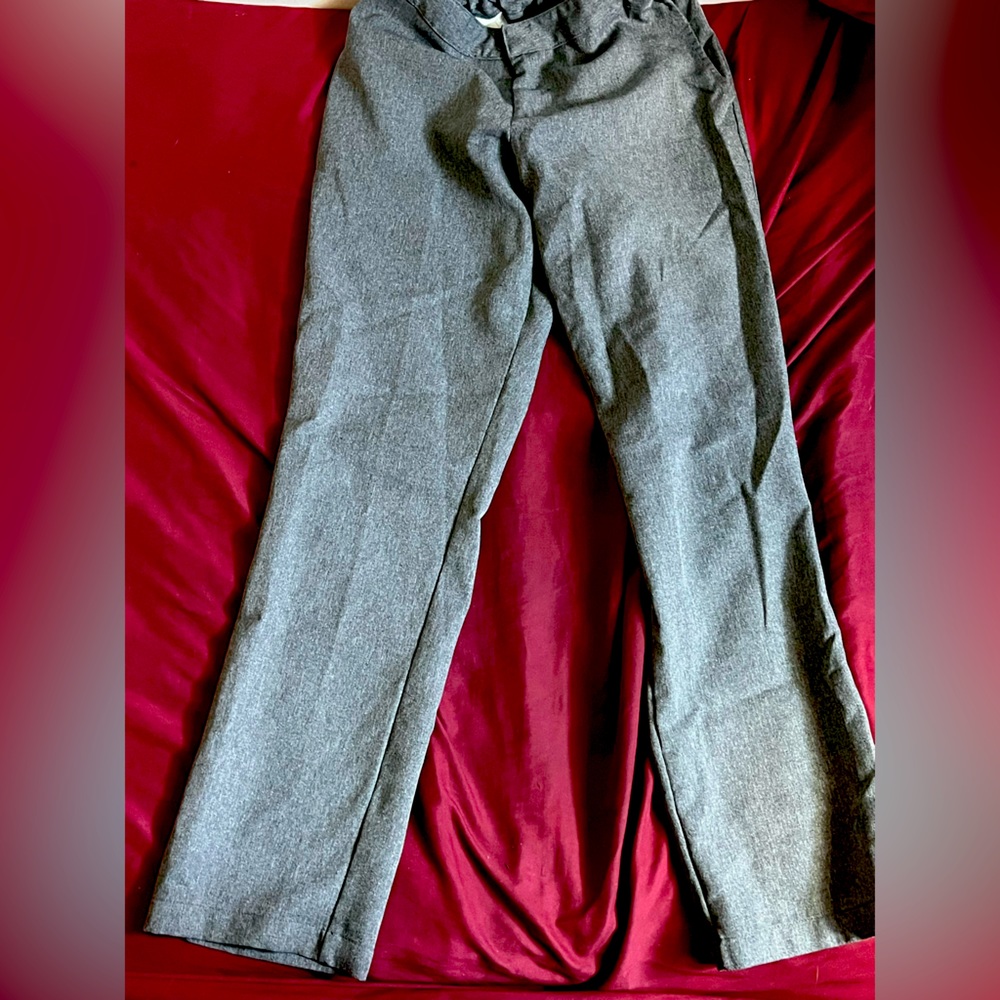 gray school pants